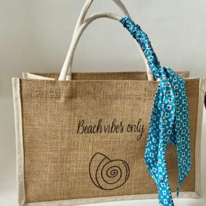 beach vibes only tote bag