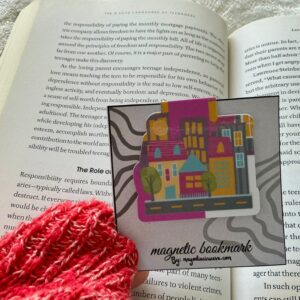 small town magnetic bookmark